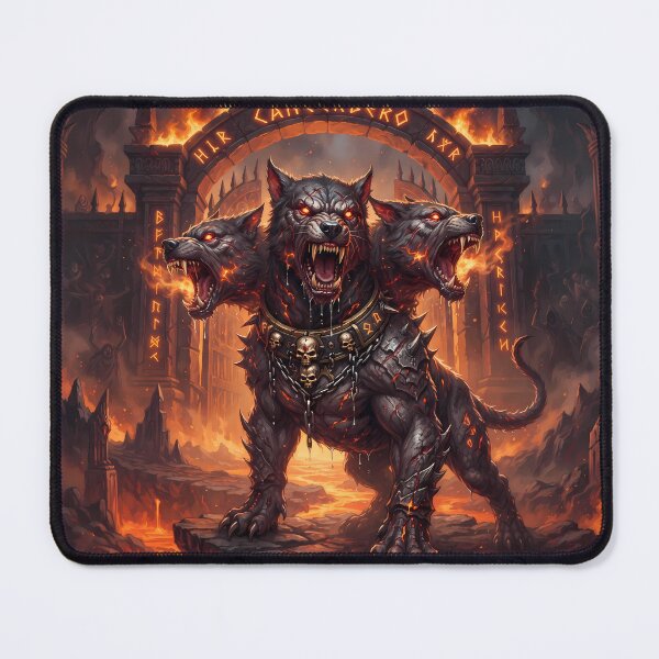Item preview, Father Cerberus Three Headed Hellhound Gates Of Hades designed and sold by ART ATTACK ZONE.