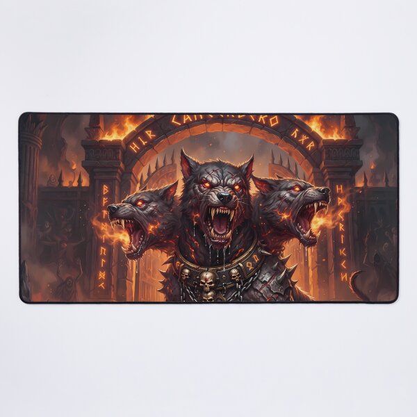 Item preview, Father Cerberus Three Headed Hellhound Gates Of Hades designed and sold by ART ATTACK ZONE.
