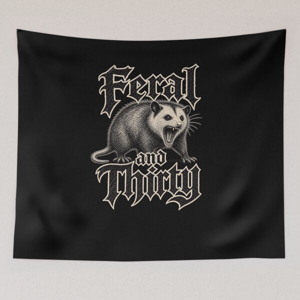 Item preview, Feral and Thirty Opossum Wild Animal Design designed and sold by snowry.