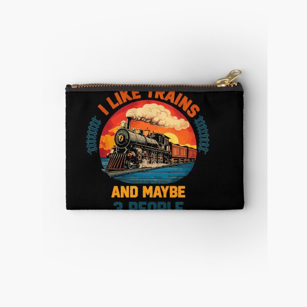 Item preview, I Like Trains And Maybe 3 People - Funny Train Conductor Railroad Worker Dad Grandpa Husband Art designed and sold by BendyBeasts.
