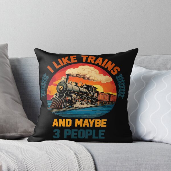 Item preview, I Like Trains And Maybe 3 People - Funny Train Conductor Railroad Worker Dad Grandpa Husband Art designed and sold by BendyBeasts.