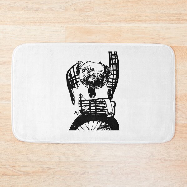 Item preview, Pug on a Bicycle Sketch designed and sold by ArleneArtStudio.