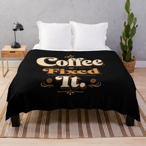 Item preview, Coffee Fixed It. | Funny Coffee Retro Typography Design designed and sold by Irene Catchmind.