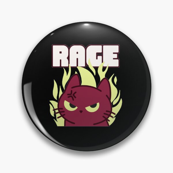 Item preview, RAGE Angry Cat Meme - Funny Gamer Rage Fire Kitten designed and sold by GenZFashion000.