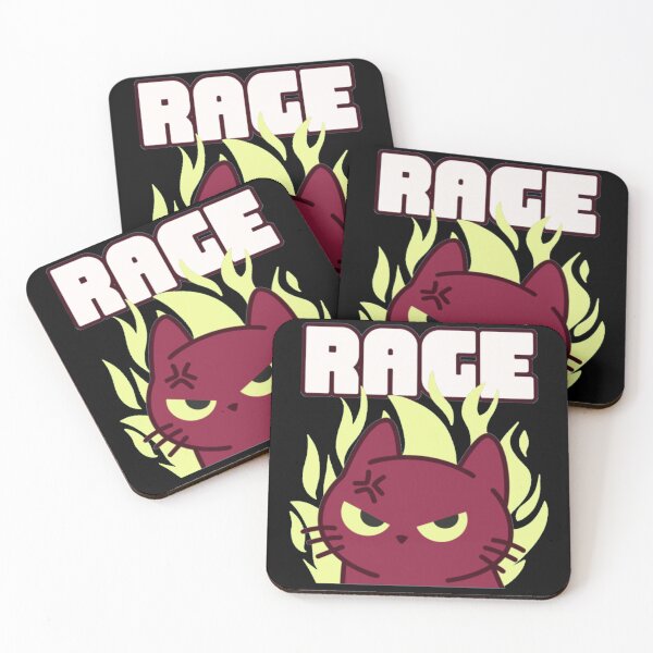 Item preview, RAGE Angry Cat Meme - Funny Gamer Rage Fire Kitten designed and sold by GenZFashion000.
