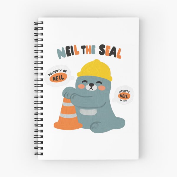 Item preview, Cute Neil the Seal with Traffic Cone Textured Oil Painting designed and sold by The Emoji Vibe.
