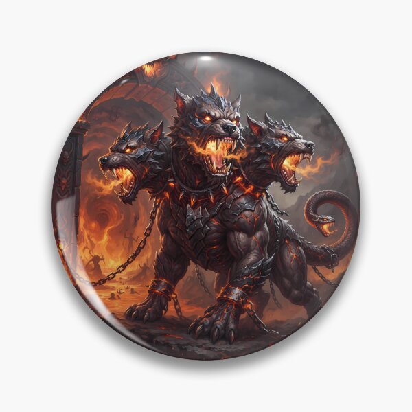 Item preview, A Cerberus Three Headed Hellhound Gates Of Hades designed and sold by ART ATTACK ZONE.