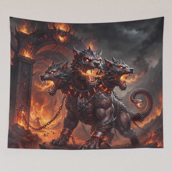 Item preview, A Cerberus Three Headed Hellhound Gates Of Hades designed and sold by ART ATTACK ZONE.