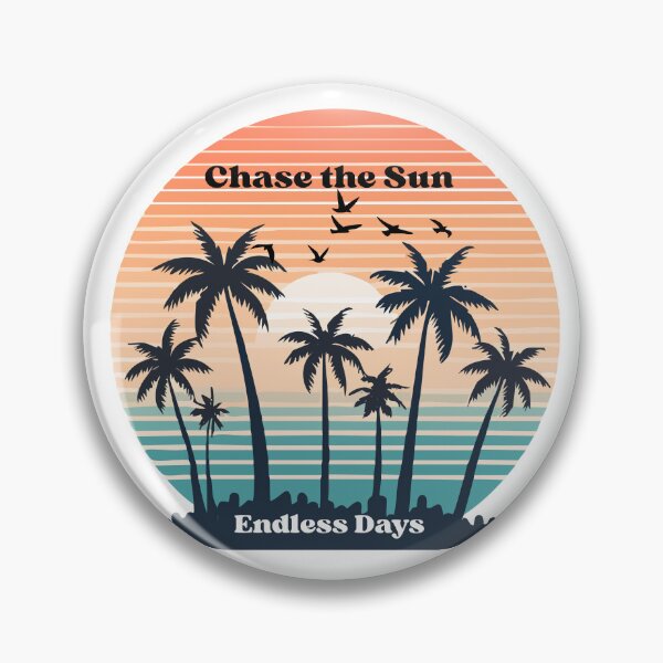 Item preview, Chase the Sun Endless Day Beach with Palm Design designed and sold by kindryb.