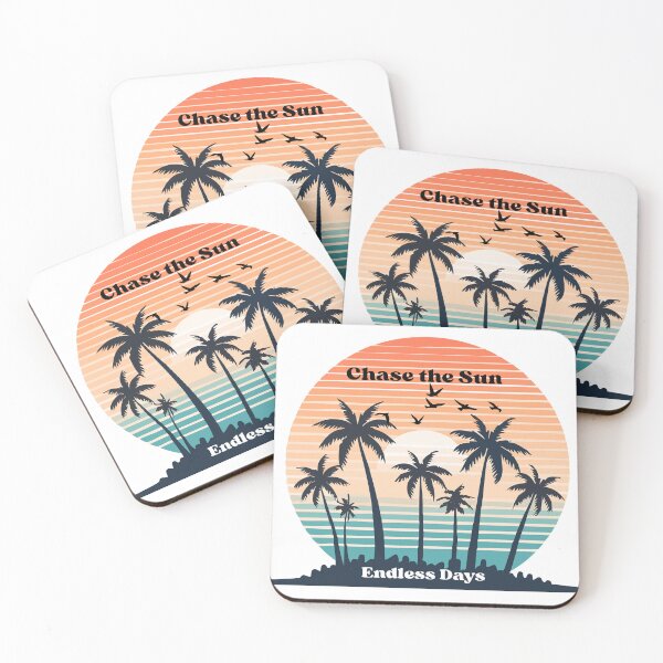 Item preview, Chase the Sun Endless Day Beach with Palm Design designed and sold by kindryb.
