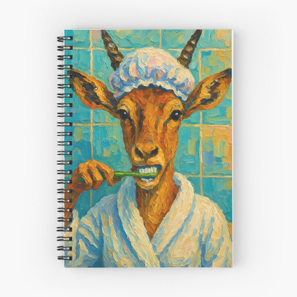 Item preview, Abstract Impasto Painting of Whimsical Antelope Bathroom | Cute Playful Antelope Illustration | Colorful Modern Kids Bathroom Wall Art Print designed and sold by PaintedPixels01.