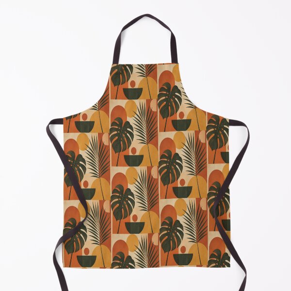 Item preview, 1970s Retro Mid-Century Abstract Botanical Monstera Print designed and sold by Gameshalah's Designs Hub.