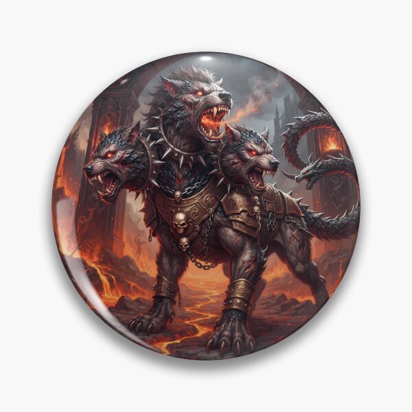 Item preview, B Cerberus Three Headed Hellhound Gates Of Hades designed and sold by ART ATTACK ZONE.