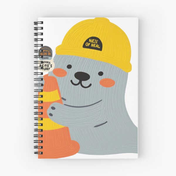 Item preview, Cute Neil the Seal with Traffic Cone Textured Oil Painting designed and sold by The Emoji Vibe.