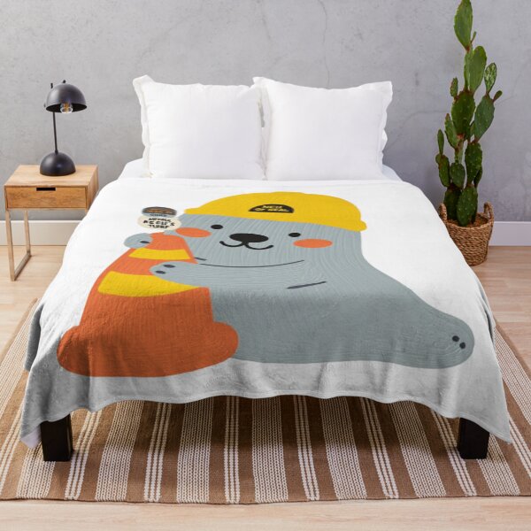 Item preview, Cute Neil the Seal with Traffic Cone Textured Oil Painting designed and sold by The Emoji Vibe.