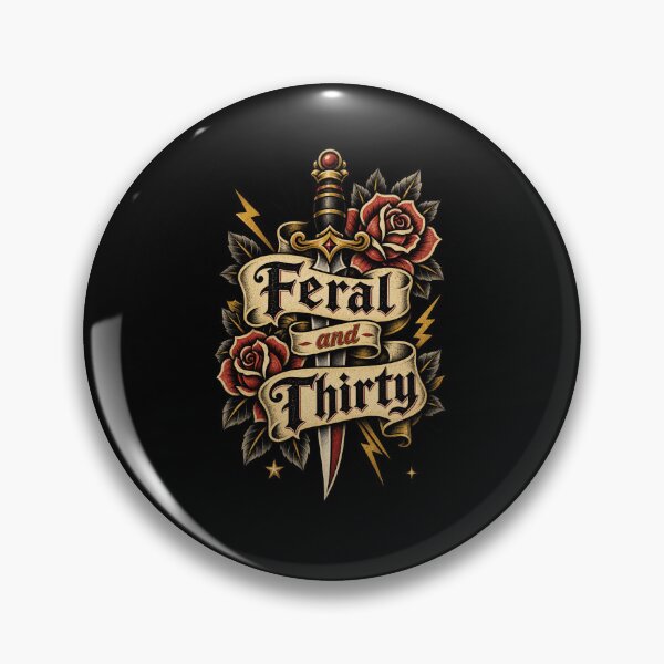 Item preview, Feral and Thirty Traditional Tattoo Dagger Roses designed and sold by snowry.
