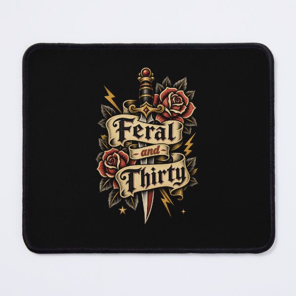 Item preview, Feral and Thirty Traditional Tattoo Dagger Roses designed and sold by snowry.