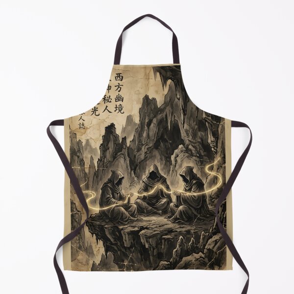 Item preview, The Three Fates of the Western Cave Sumi-e Ink Wash designed and sold by DuckOddity.