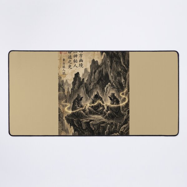 Item preview, The Three Fates of the Western Cave Sumi-e Ink Wash designed and sold by DuckOddity.