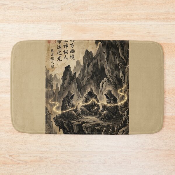 Item preview, The Three Fates of the Western Cave Sumi-e Ink Wash designed and sold by DuckOddity.