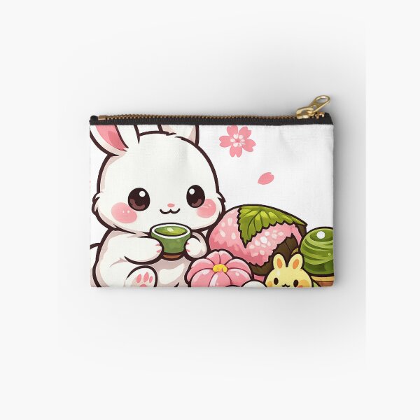 Item preview, Kawaii Rabbit Matcha & Wagashi Sticker | Japanese Tea Time Anime Art designed and sold by kawaii animal store (in Japan).