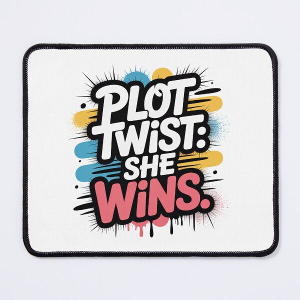 Item preview, Plot Twist: She Wins. Bold Feminist Motivation Typography | Girl Power Empowerment Quote designed and sold by Aarvya Fashion Club ( A.F.C ).