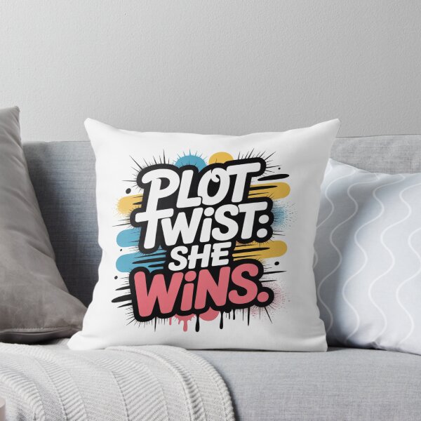 Item preview, Plot Twist: She Wins. Bold Feminist Motivation Typography | Girl Power Empowerment Quote designed and sold by Aarvya Fashion Club ( A.F.C ).