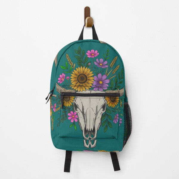 Item preview, Grew Wild, Bloomed Anyway Boho Longhorn Skull Wildflower Design designed and sold by Ink & Kind Studio.