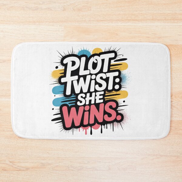 Item preview, Plot Twist: She Wins. Bold Feminist Motivation Typography | Girl Power Empowerment Quote designed and sold by Aarvya Fashion Club ( A.F.C ).
