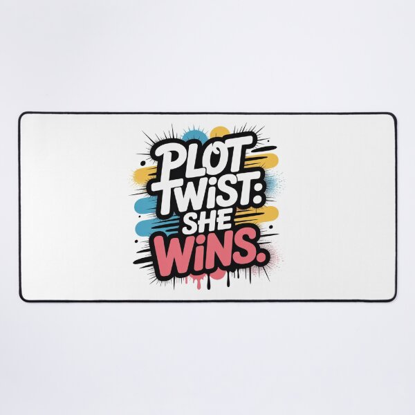 Item preview, Plot Twist: She Wins. Bold Feminist Motivation Typography | Girl Power Empowerment Quote designed and sold by Aarvya Fashion Club ( A.F.C ).