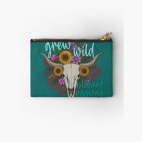 Item preview, Grew Wild, Bloomed Anyway Boho Longhorn Skull Wildflower Design designed and sold by Ink & Kind Studio.