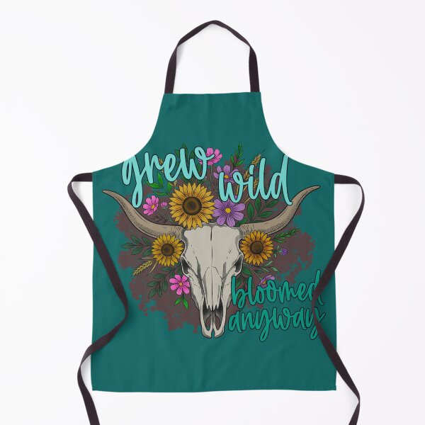 Item preview, Grew Wild, Bloomed Anyway Boho Longhorn Skull Wildflower Design designed and sold by Ink & Kind Studio.