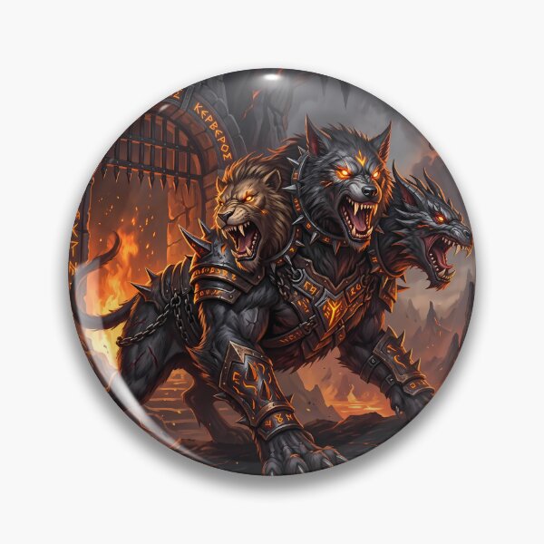 Item preview, C Cerberus Three Headed Hellhound Gates Of Hades designed and sold by ART ATTACK ZONE.