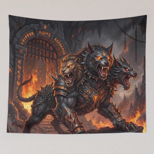 Item preview, C Cerberus Three Headed Hellhound Gates Of Hades designed and sold by ART ATTACK ZONE.