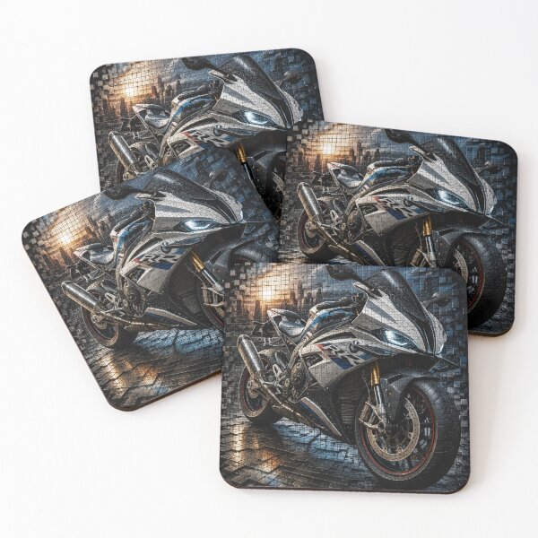 Item preview, 3D Micro Mosaic Cafe Racer Motorcycle designed and sold by JcAbstractArt.