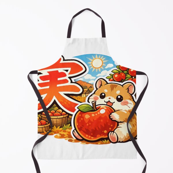 Item preview, Kanji “Mi” (実) Hamster Apple Orchard Sticker | Japanese Autumn Kawaii Animal Vector designed and sold by kawaii animal store (in Japan).