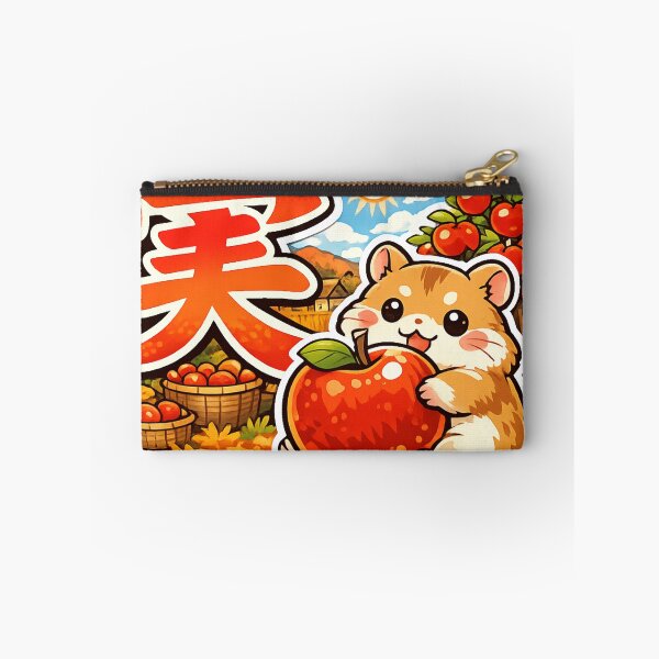 Item preview, Kanji “Mi” (実) Hamster Apple Orchard Sticker | Japanese Autumn Kawaii Animal Vector designed and sold by kawaii animal store (in Japan).