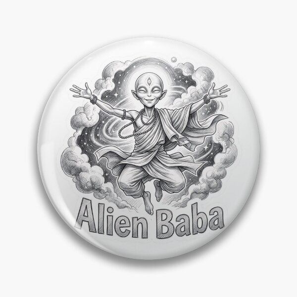 Item preview, Alien Baba Pencil Sketch Sticker designed and sold by krazzyremo.