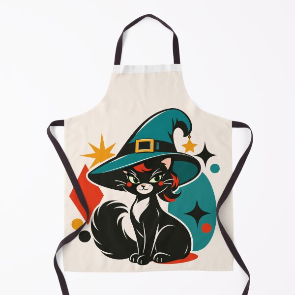 Item preview, Cute Black Cat – Retro Halloween Illustration designed and sold by Rare Good Girl Designs.