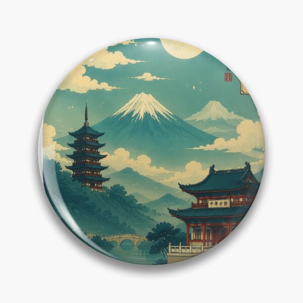 Item preview, Ancient China Chinese Landscape Chinese Temple – Asian Vintage Poster Traditional Culture Wall Art.  designed and sold by TialCorner.