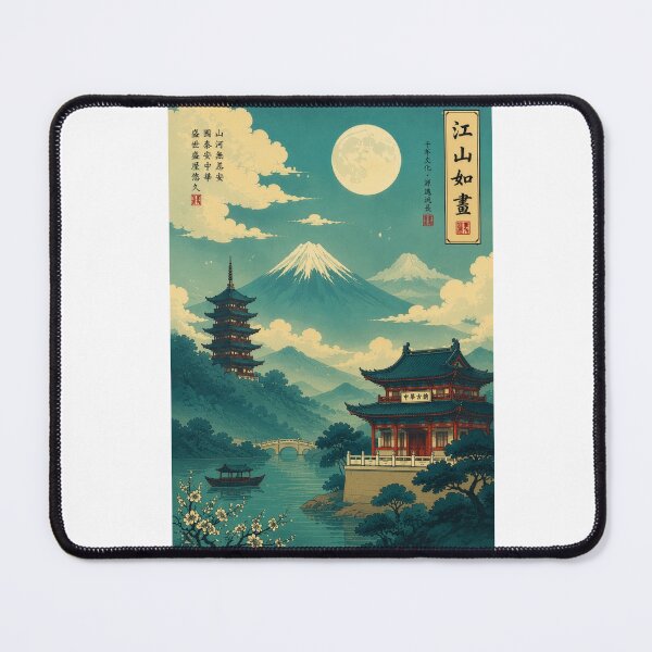 Item preview, Ancient China Chinese Landscape Chinese Temple – Asian Vintage Poster Traditional Culture Wall Art.  designed and sold by TialCorner.