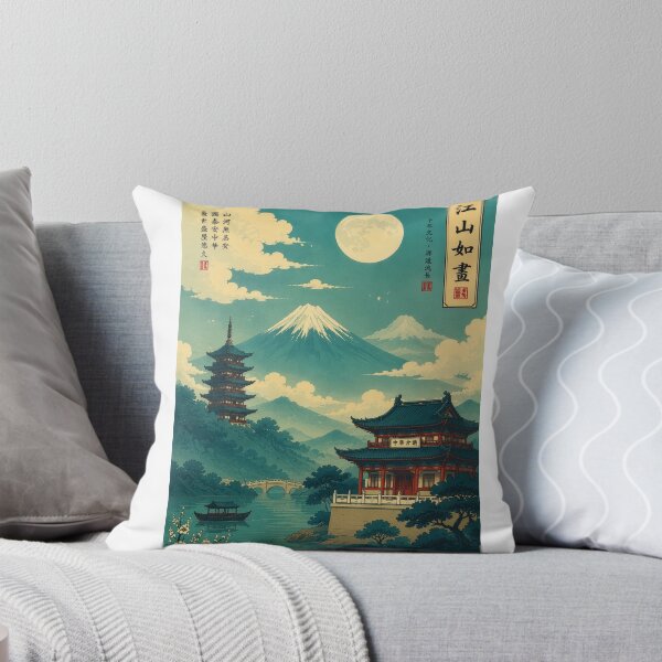 Item preview, Ancient China Chinese Landscape Chinese Temple – Asian Vintage Poster Traditional Culture Wall Art.  designed and sold by TialCorner.