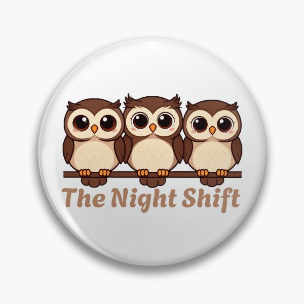 Item preview, Night Shift Owl Illustration designed and sold by WrenAndWhimsy.