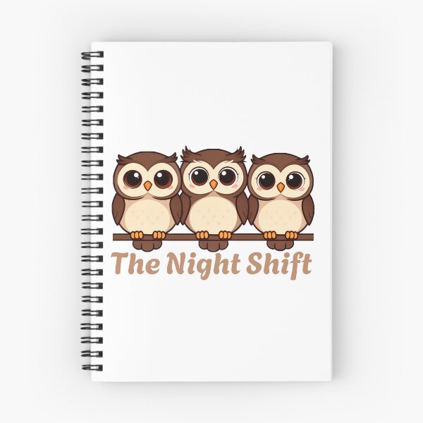 Item preview, Night Shift Owl Illustration designed and sold by WrenAndWhimsy.