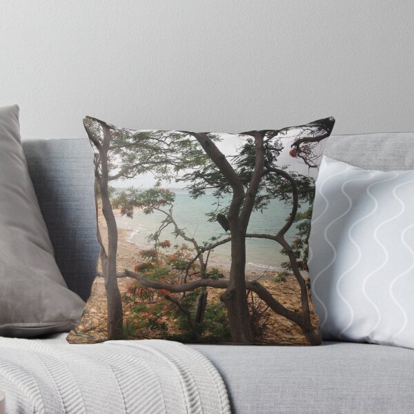 Item preview, Flowering Tree Turquoise Cove | Australian Coastal Landscape Photo designed and sold by SouthernXStudio.