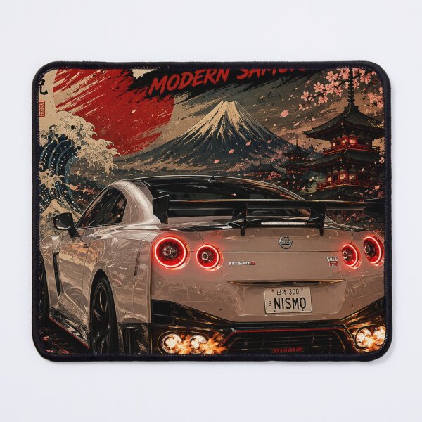 Item preview, JDM Legends Nissan GT-R R35 NISMO – Modern Samurai Backfire Ukiyo-e Art designed and sold by SamuraiJAP.