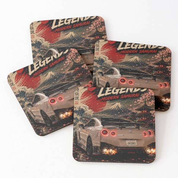 Item preview, JDM Legends Nissan GT-R R35 NISMO – Modern Samurai Backfire Ukiyo-e Art designed and sold by SamuraiJAP.