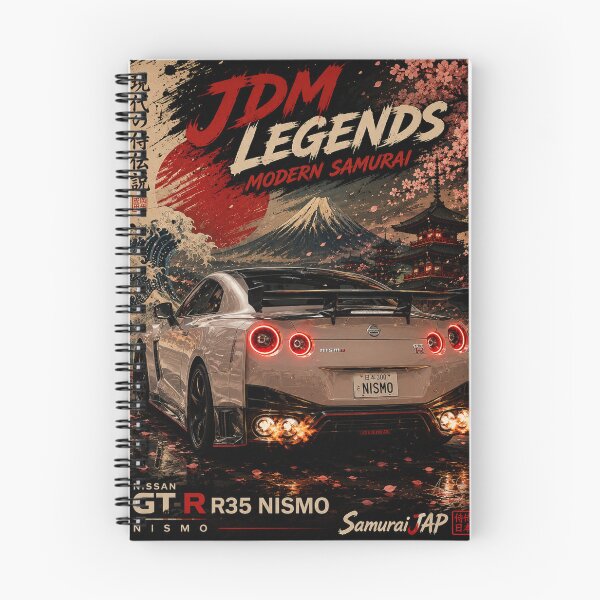 Item preview, JDM Legends Nissan GT-R R35 NISMO – Modern Samurai Backfire Ukiyo-e Art designed and sold by SamuraiJAP.