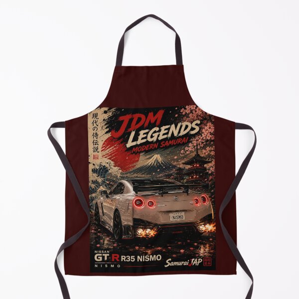 Item preview, JDM Legends Nissan GT-R R35 NISMO – Modern Samurai Backfire Ukiyo-e Art designed and sold by SamuraiJAP.
