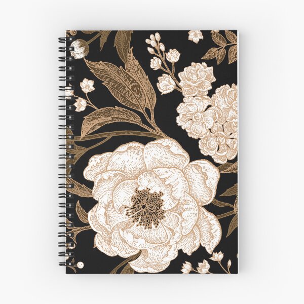 Item preview, Black and Gold Chinoiserie Floral Seamless Pattern  designed and sold by SugarCore.